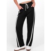 image:imageANRABESS Womens Sweatpants Straight Leg Fall Lounge Striped Track PantsBlack