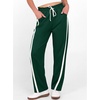 image:imageANRABESS Womens Sweatpants Straight Leg Fall Lounge Striped Track PantsDeep Green
