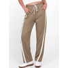 image:imageANRABESS Womens Sweatpants Straight Leg Fall Lounge Striped Track PantsKhaki
