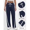 image:imageANRABESS Womens Sweatpants Straight Leg Fall Lounge Striped Track PantsNavy Blue