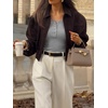 image:imageANRABESS Womens Thermal Shirts Henley Long Sleeve Fleece Tops Basic TeeLight Grey
