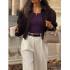 image:imageANRABESS Womens Thermal Shirts Henley Long Sleeve Fleece Tops Basic TeePurple