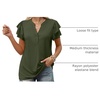 image:imageANRABESS Womens Tops Dressy Casual Blouse Flutter Short Sleeve ShirtsArmy Green