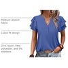 image:imageANRABESS Womens Tops Dressy Casual Blouse Flutter Short Sleeve ShirtsBlue