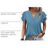 image:imageANRABESS Womens Tops Dressy Casual Blouse Flutter Short Sleeve ShirtsBlue Green