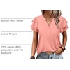 image:imageANRABESS Womens Tops Dressy Casual Blouse Flutter Short Sleeve ShirtsCoral