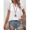 image:imageANRABESS Womens Tops Dressy Casual Blouse Flutter Short Sleeve ShirtsWhite