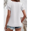 image:imageANRABESS Womens Tops Dressy Casual Blouse Flutter Short Sleeve ShirtsWhite
