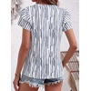 image:imageANRABESS Womens Tops Dressy Casual Blouse Flutter Short Sleeve ShirtsWhite Blue Stripe