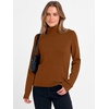 image:imageANRABESS Womens Turtleneck Wool Blend Lightweight SweatersDark Caramel