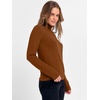 image:imageANRABESS Womens Turtleneck Wool Blend Lightweight SweatersDark Caramel