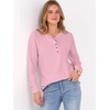 image:imageANRABESS Womens Waffle Knit Henley Top Long Sleeve ShirtsLight Pink
