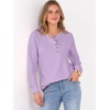 image:imageANRABESS Womens Waffle Knit Henley Top Long Sleeve ShirtsLight Purple