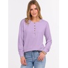 image:imageANRABESS Womens Waffle Knit Henley Top Long Sleeve ShirtsLight Purple