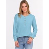 image:imageANRABESS Womens Waffle Knit Henley Top Long Sleeve ShirtsSky Blue
