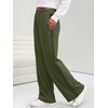 image:imageANRABESS Womens Waffle Knit Wide Leg Lounge PantsArmy Green