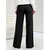 image:imageANRABESS Womens Waffle Knit Wide Leg Lounge PantsBlack