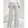 image:imageANRABESS Womens Waffle Knit Wide Leg Lounge PantsLight Grey