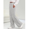 image:imageANRABESS Womens Waffle Knit Wide Leg Lounge PantsLight Grey