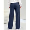 image:imageANRABESS Womens Waffle Knit Wide Leg Lounge PantsNavy Blue