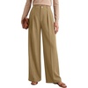 image:imageANRABESS Womens High Waisted Wide Leg Dress Work PantsKhaki