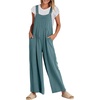 image:imageANRABESS Womens Jumpsuits Overalls Linen Wide Leg Jumpers Casual Summer Fall Outfits 2026 Beach Vacation Clothes with Pockets