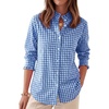 Royal Blue White Plaid