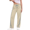 image:imageANRABESS Womens Sweatpants Straight Leg Fall Lounge Striped Track PantsBeige