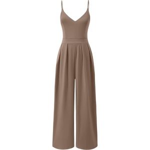 image:imageANRABESS Jumpsuits for Women Dressy Summer Casual Wide Leg One Piece RomperCoffee