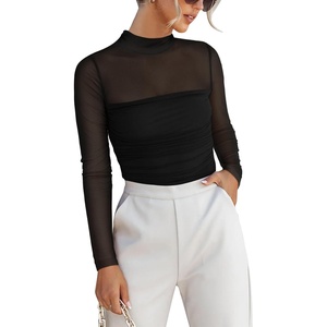image:imageANRABESS Mesh Long Sleeve Tops for Women Sexy ShirtsBlack