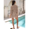 image:imageANRABESS Bathing Suit Cover Up for Women Swimsuit Crochet Knit Mini DressKhaki