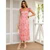 image:imageANRABESS Floral Wedding Guest Dresses for Women Smocked Tulle Midi DressFloral Pink Rose