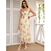 image:imageANRABESS Floral Wedding Guest Dresses for Women Smocked Tulle Midi DressMulticolored Rose Apricot