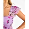 image:imageANRABESS Floral Wedding Guest Dresses for Women Smocked Tulle Midi DressPurple Rose