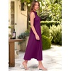 image:imageANRABESS Women Casual Maxi Dress Sleeveless V Neck Summer Beach SundressDark Purple
