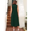 image:imageANRABESS Women Casual Maxi Dress Sleeveless V Neck Summer Beach SundressDeep Green