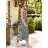 image:imageANRABESS Women Casual Maxi Dress Sleeveless V Neck Summer Beach SundressFloral White Orange