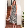 image:imageANRABESS Women Casual Maxi Dress Sleeveless V Neck Summer Beach SundressFloral White Orange