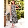 image:imageANRABESS Women Casual Maxi Dress Sleeveless V Neck Summer Beach SundressFloral White Orange