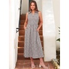 image:imageANRABESS Women Casual Maxi Dress Sleeveless V Neck Summer Beach SundressFloral White Spot