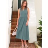 image:imageANRABESS Women Casual Maxi Dress Sleeveless V Neck Summer Beach SundressGreen