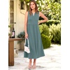 image:imageANRABESS Women Casual Maxi Dress Sleeveless V Neck Summer Beach SundressGreen