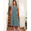 image:imageANRABESS Women Casual Maxi Dress Sleeveless V Neck Summer Beach SundressGreen