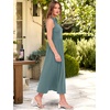image:imageANRABESS Women Casual Maxi Dress Sleeveless V Neck Summer Beach SundressGreen