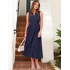 image:imageANRABESS Women Casual Maxi Dress Sleeveless V Neck Summer Beach SundressNavy Blue