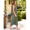 image:imageANRABESS Women Casual Maxi Dress Sleeveless V Neck Summer Beach SundressOlive