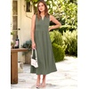 image:imageANRABESS Women Casual Maxi Dress Sleeveless V Neck Summer Beach SundressOlive