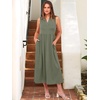image:imageANRABESS Women Casual Maxi Dress Sleeveless V Neck Summer Beach SundressOlive