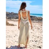 image:imageANRABESS Women Crochet Swimsuit Coverup Bathing Suit Beach Maxi DressBeige
