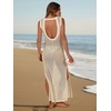 image:imageANRABESS Women Crochet Swimsuit Coverup Bathing Suit Beach Maxi DressBeige